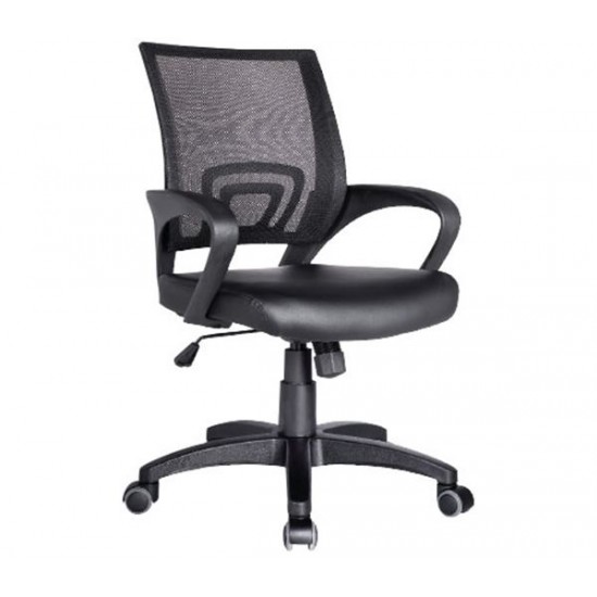 BF2101 Πολυθρόνα Γραφείου με Ανάκλιση, Μαύρο Mesh - PU Μαύρο BF2101 Πολυθρόνα Γραφείου με Ανάκλιση, Μαύρο Mesh - PU Μαύρο