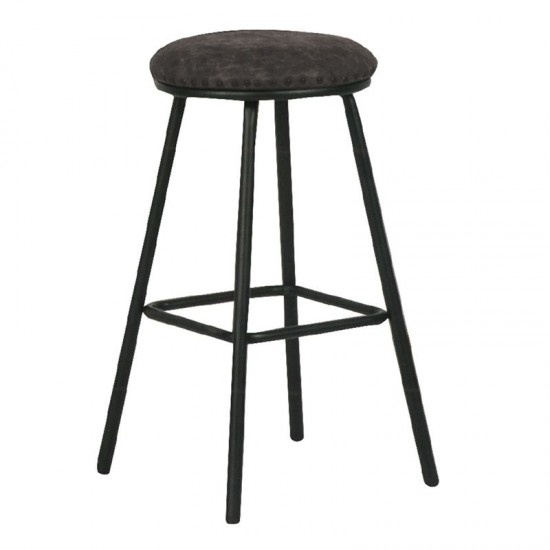 FILBY Σκαμπό ΒAR, Μέταλλο Βαφή Μαύρο, PU Απόχρωση Vintage Black FILBY Σκαμπό ΒAR, Μέταλλο Βαφή Μαύρο, PU Απόχρωση Vintage Black