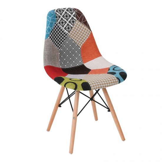 ART Wood Kαρέκλα Ξύλο - PP Ύφασμα Patchwork ART Wood Kαρέκλα Ξύλο - PP Ύφασμα Patchwork