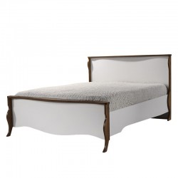 SCARLET Κρεβάτι Διπλό, για Στρώμα 160x200cm, Απόχρωση Antique Oak - Άσπρο