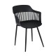 LOUISE Armchair Metal Black/PP-UV Black LOUISE Armchair Metal Black/PP-UV Black