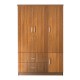 CLOSET Ντουλάπα Τετράφυλλη, 5 Ράφια, 2 Συρτάρια, Θέσεις για Κρεμάστρες, Απόχρωση Καρυδί CLOSET Ντουλάπα Τετράφυλλη, 5 Ράφια, 2 Συρτάρια, Θέσεις για Κρεμάστρες, Απόχρωση Καρυδί