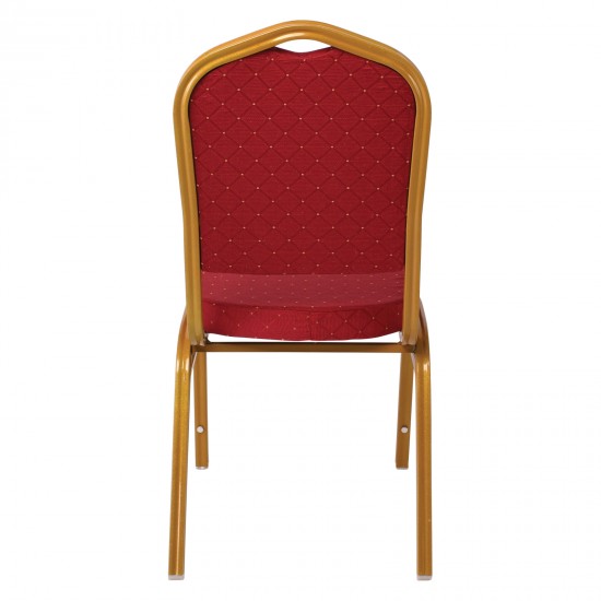 HILTON Καρέκλα Μέταλλο Βαφή Gold, Ύφασμα Κόκκινο HILTON Καρέκλα Μέταλλο Βαφή Gold, Ύφασμα Κόκκινο