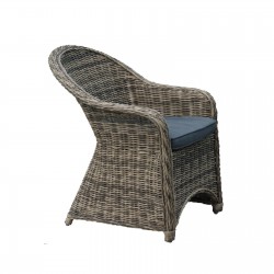MONTANA Πολυθρόνα Τραπεζαρίας Κήπου ALU, Wicker Φ5mm Grey Brown,Μαξιλάρι Ανθρακί MONTANA Πολυθρόνα Τραπεζαρίας Κήπου ALU, Wicker Φ5mm Grey Brown,Μαξιλάρι Ανθρακί