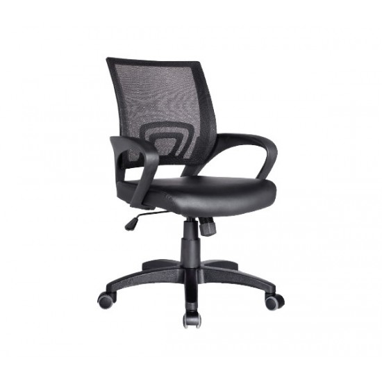 BF2101 Πολυθρόνα Γραφείου με Ανάκλιση, Μαύρο Mesh - PU Μαύρο BF2101 Πολυθρόνα Γραφείου με Ανάκλιση, Μαύρο Mesh - PU Μαύρο