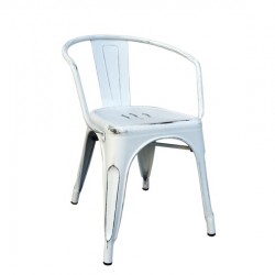 RELIX Πολυθρόνα Μέταλλο Βαφή Antique White