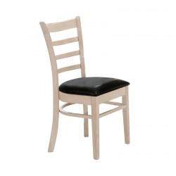 NATURALE Καρέκλα White Wash, Pu Μαύρο NATURALE Καρέκλα White Wash, Pu Μαύρο