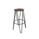 ARCO Wood Σκαμπό BAR, Μέταλλο Βαφή Antique Black, Ξύλο Απόχρωση Dark Oak ARCO Wood Σκαμπό BAR, Μέταλλο Βαφή Antique Black, Ξύλο Απόχρωση Dark Oak