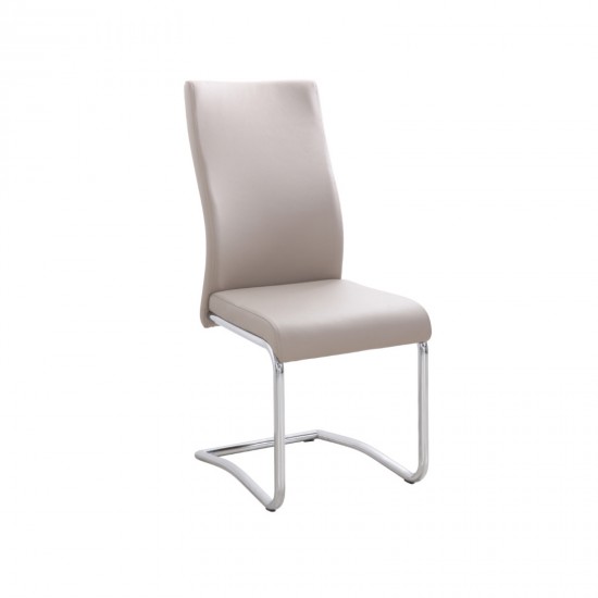 BENSON Καρέκλα Μέταλλο Χρώμιο, PVC Cappuccino BENSON Καρέκλα Μέταλλο Χρώμιο, PVC Cappuccino
