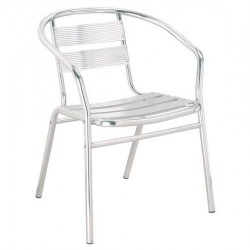 SILVER Πολυθρόνα Dining Αλουμινίου SILVER Πολυθρόνα Dining Αλουμινίου