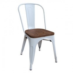RELIX Wood Dark Oak Καρέκλα Μέταλλο Βαφή Άσπρο RELIX Wood Dark Oak Καρέκλα Μέταλλο Βαφή Άσπρο