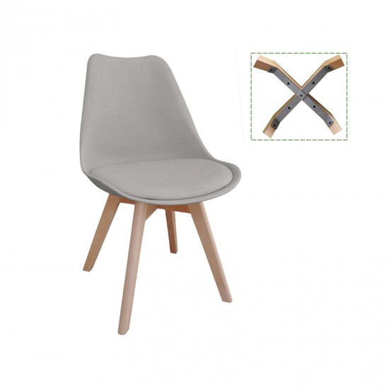 MARTIN Chair PP Grey (Metal cross) / not assembled cushion MARTIN Chair PP Grey (Metal cross) / not assembled cushion