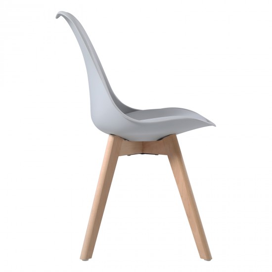MARTIN Chair PP Grey (Metal cross) / not assembled cushion MARTIN Chair PP Grey (Metal cross) / not assembled cushion