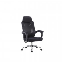 BF9450 Πολυθρόνα Relax Γραφείου Διευθυντή, Βάση Χρώμιο, PP Μαύρο, Mesh Μαύρο
