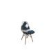 ART Wood Καρέκλα Ξύλο - PP Ύφασμα Patchwork Blue ART Wood Καρέκλα Ξύλο - PP Ύφασμα Patchwork Blue