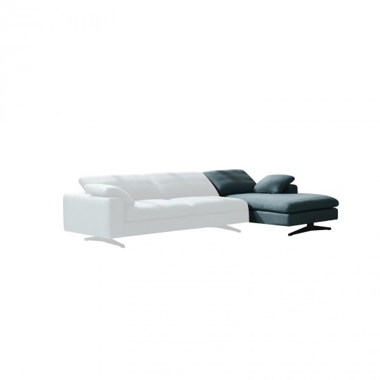 MAJESTIC Chaise Right Facing Arm Fabric Grey MAJESTIC Chaise Right Facing Arm Fabric Grey