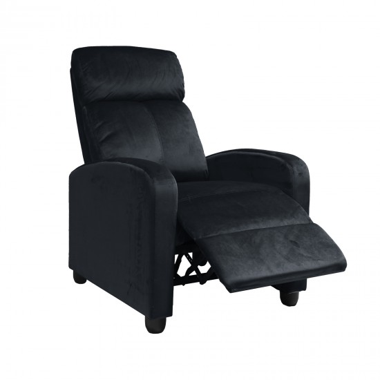PORTER Πολυθρόνα Relax Σαλονιού - Καθιστικού Μαύρο Velure PORTER Πολυθρόνα Relax Σαλονιού - Καθιστικού Μαύρο Velure