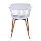 LOUISE Armchair Metal Natural/PP-UV White LOUISE Armchair Metal Natural/PP-UV White