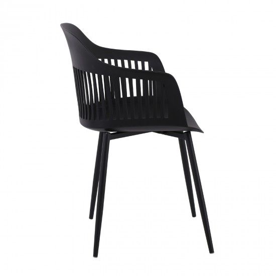LOUISE Armchair Metal Black/PP-UV Black LOUISE Armchair Metal Black/PP-UV Black