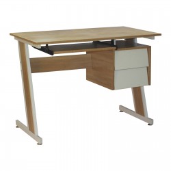 UNIT Γραφείο Η/Υ Μέταλλο Βαφή Άσπρο, Melamine Απόχρωση Sonoma UNIT Γραφείο Η/Υ Μέταλλο Βαφή Άσπρο, Melamine Απόχρωση Sonoma