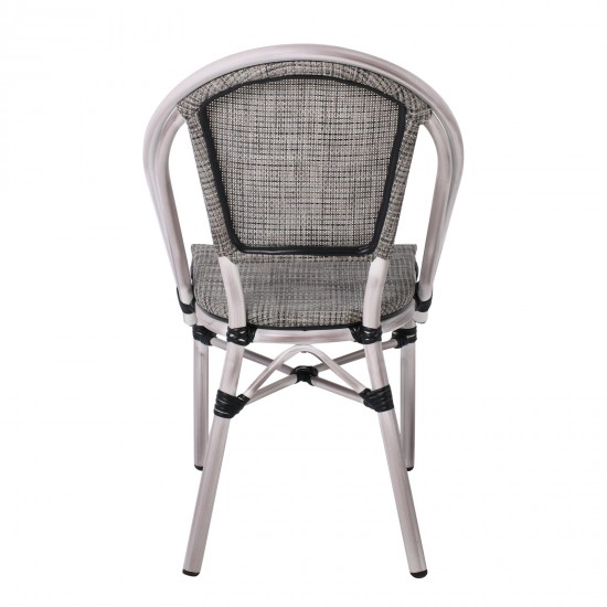 COSTA Καρέκλα Dining Αλουμινίου, Απόχρωση Antique Grey -Textilene Μπεζ COSTA Καρέκλα Dining Αλουμινίου, Απόχρωση Antique Grey -Textilene Μπεζ