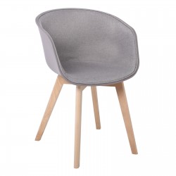 OPTIM Πολυθρόνα PP Sand Beige, Ύφασμα Cappuccino, Ξύλινο πόδι Οξιά OPTIM Πολυθρόνα PP Sand Beige, Ύφασμα Cappuccino, Ξύλινο πόδι Οξιά